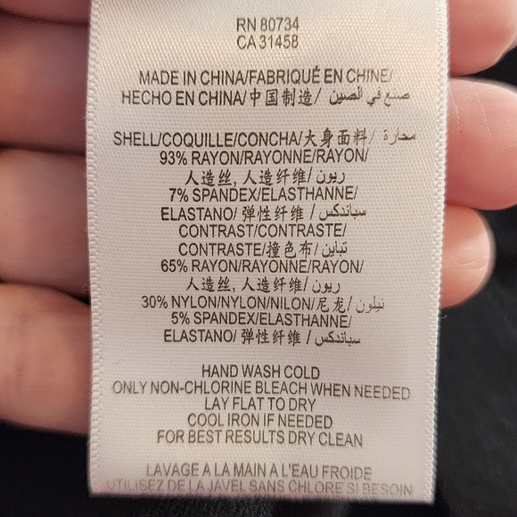 BCBGMAXAZRIA Abstract Print Cowl Neck Pencil Colorful Career Office Dress Size 2 - Picture 6 of 6